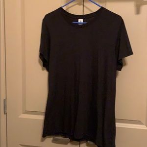 Plain black crew neck T-shirt